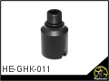 Aluminum Muzzle Adapter for GHK/LCT AK Series (24mm+ to 14mm-)
