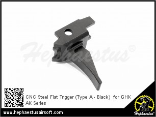 CNC Steel Flat Trigger (Type A - Black)  for GHK AK Series