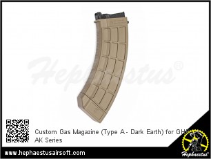 Custom Gas Magazine (Type A - Dark Earth) for GHK AK Series